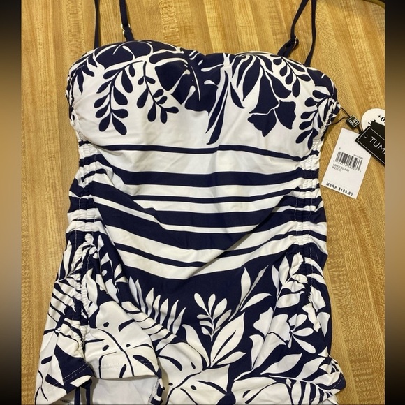 La Blanca Women's Bandeau Tankini Swimsuit Top NWT size 6 - Picture 8 of 10